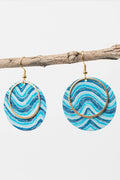 Water Dreaming 2 Layer Circle Earrings