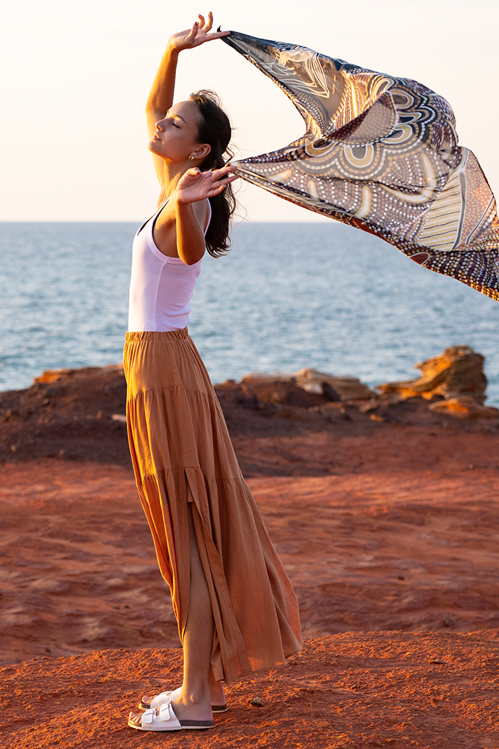 Respecting Our Elders NAIDOC WEEK 2023 Rectangle Chiffon Scarf