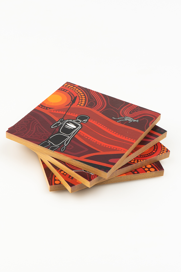 Woka Bamboo Coaster Set (4 Pack)