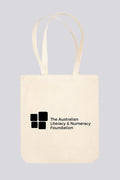 "Literacy is Freedom" Long Handle Natural Cotton Tote Bag