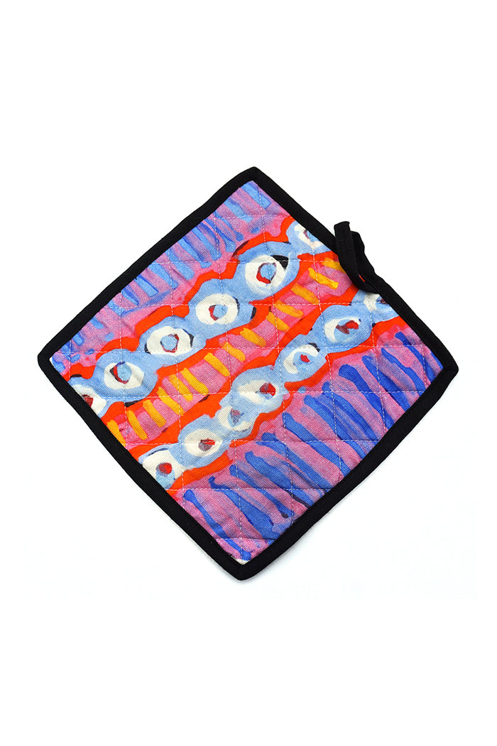 Morris Cotton Oven Mat and Mitt (Blue)