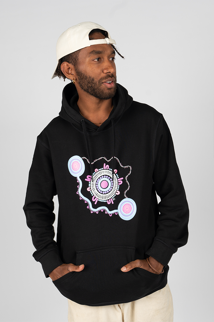 A Woman's Connection Black Premium Cotton Blend Unisex Hoodie