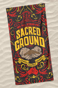 Aboriginal Art Bath Sand Free-Vintage Sacred Ground Beach Towel-Yarn Marketplace