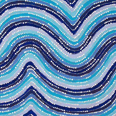 Aboriginal Art Bath Sand Free-Water Dreaming Beach Towel-Yarn Marketplace