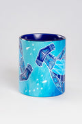 Aboriginal Art Kitchen Warehouse-Hammerhead School Ceramic Coffee Mug-Yarn Marketplace