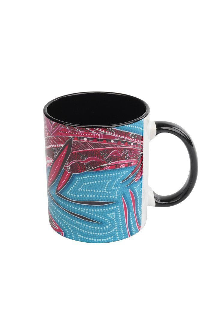 Aboriginal Art Kitchen Warehouse-Kangaroo Dance Ceramic Coffee Mug-Yarn Marketplace