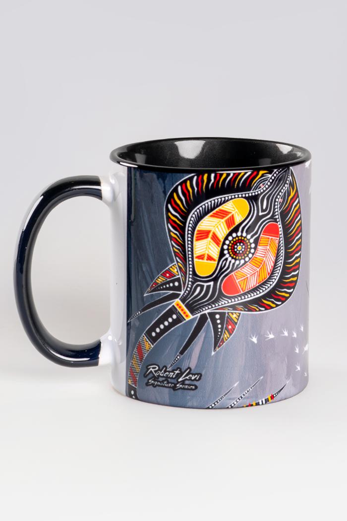 Aboriginal Art Kitchen Warehouse-Stingray Fever Ceramic Coffee Mug-Yarn Marketplace