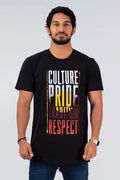 Aboriginal Art Clothing-Culture Pride Black Cotton Crew Neck Men's T-Shirt-Yarn Marketplace