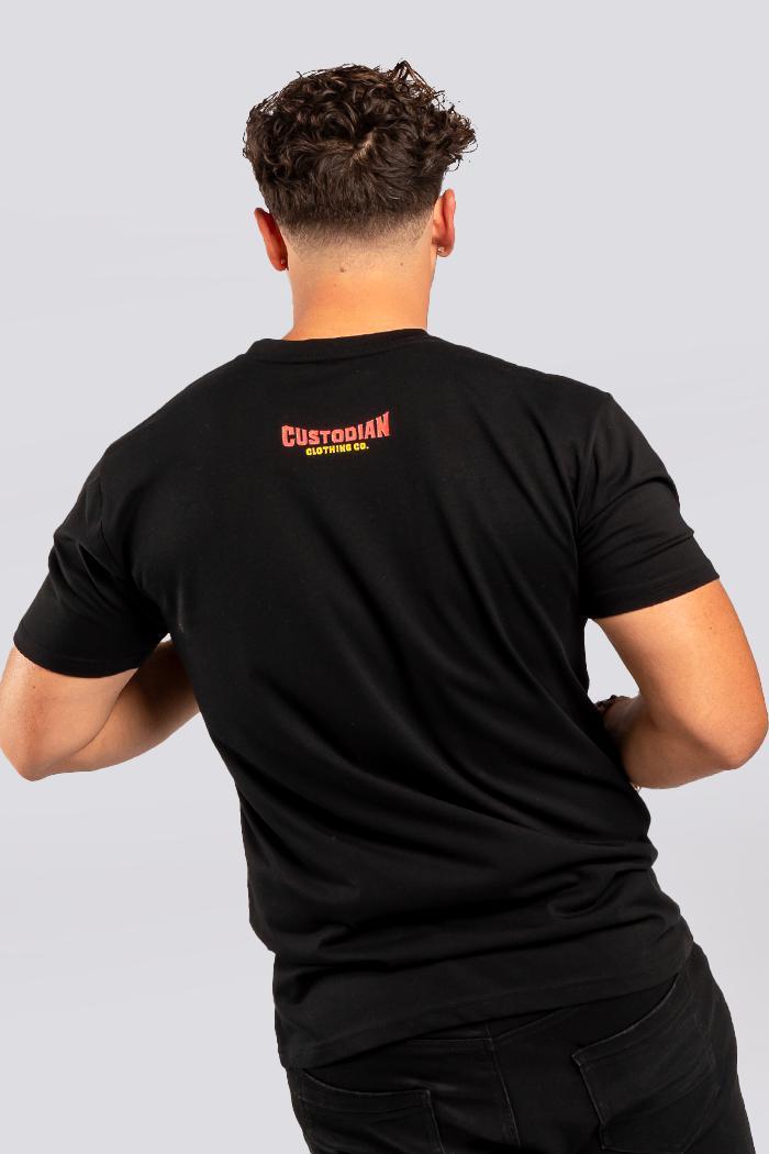 Aboriginal Art Clothing-Vintage Custodian Classic Black Cotton Crew Neck Unisex T-Shirt-Yarn Marketplace