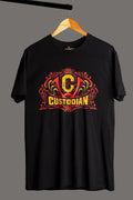 Aboriginal Art Clothing-Vintage Custodian Classic Black Cotton Crew Neck Unisex T-Shirt-Yarn Marketplace