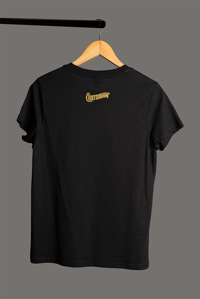 Aboriginal Art Clothing-Vintage Always Was Classic Black Cotton Crew Neck Women's T-Shirt-Yarn Marketplace