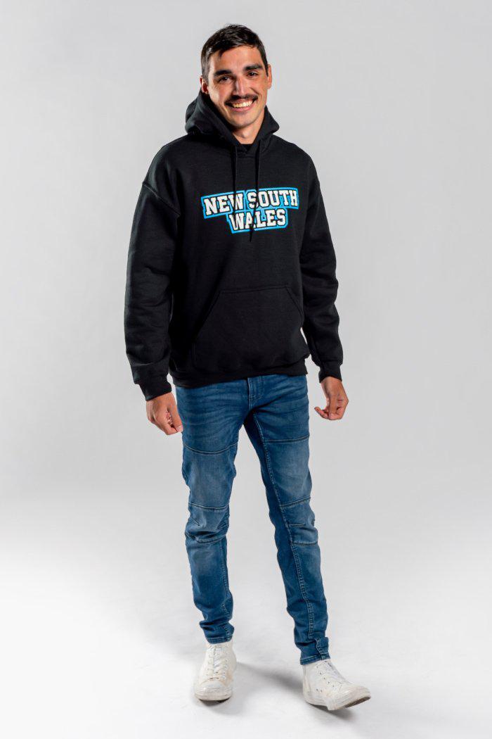 Aboriginal Art Clothing-NSW Tribute Cotton Blend Unisex Hoodie-Yarn Marketplace