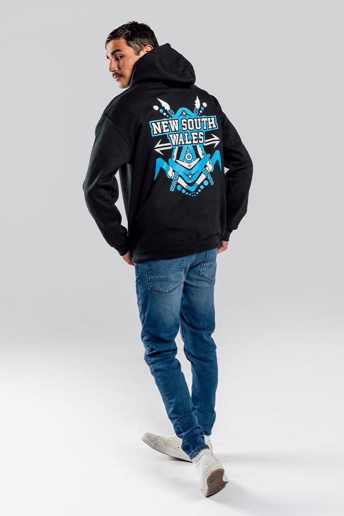 Aboriginal Art Clothing-NSW Tribute Cotton Blend Unisex Hoodie-Yarn Marketplace