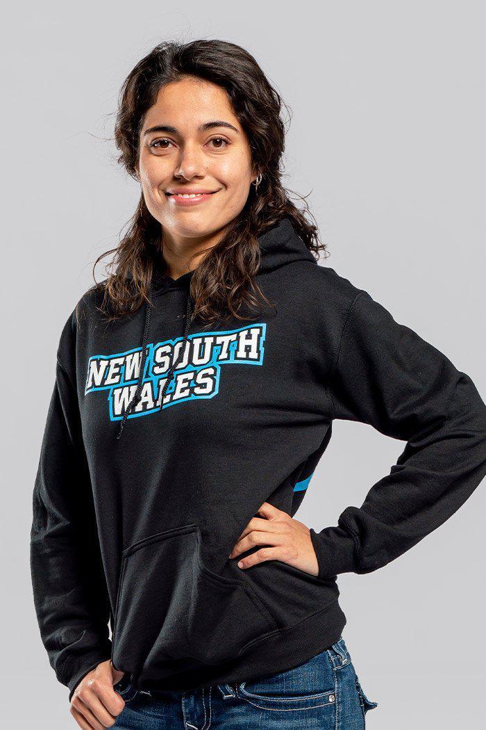 Aboriginal Art Clothing-NSW Tribute Cotton Blend Unisex Hoodie-Yarn Marketplace