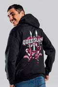Aboriginal Art Clothing-QLD Tribute Cotton Blend Unisex Hoodie-Yarn Marketplace