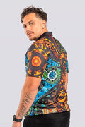 Aboriginal Art Clothing-Cultural Healing Recycled Unisex Polo Shirt-Yarn Marketplace