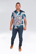 Aboriginal Art Clothing-Our Beautiful Country UPF 50 Unisex Polo Shirt-Yarn Marketplace