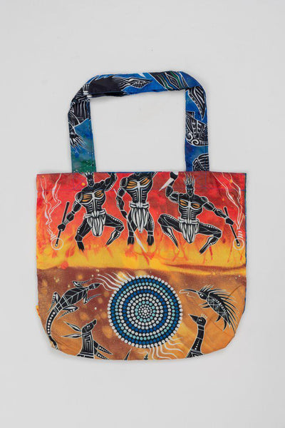 Aboriginal Art Australia-Backburn Healing - Sea Lifestyle Fold-Up Reusable Shopping Bag-Yarn Marketplace