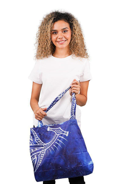 Aboriginal Art Australia-Deep Space Hammer Fold-Up Reusable Shopping Bag-Yarn Marketplace