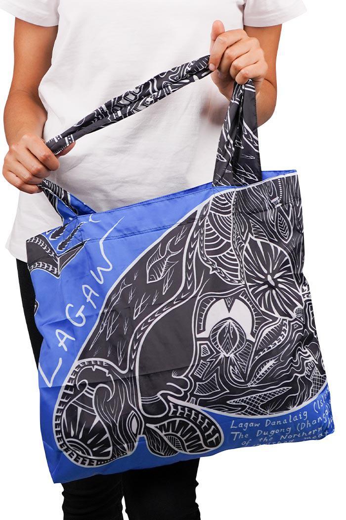 Aboriginal Art Australia-Lagaw Danalaig Fold-Up Reusable Shopping Bag-Yarn Marketplace