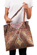 Aboriginal Art Australia-Mother's Strength Fold-Up Reusable Shopping Bag-Yarn Marketplace