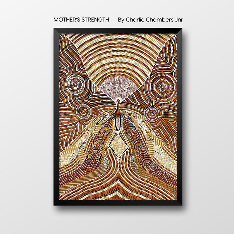 Aboriginal Art Australia-Mother's Strength Fold-Up Reusable Shopping Bag-Yarn Marketplace