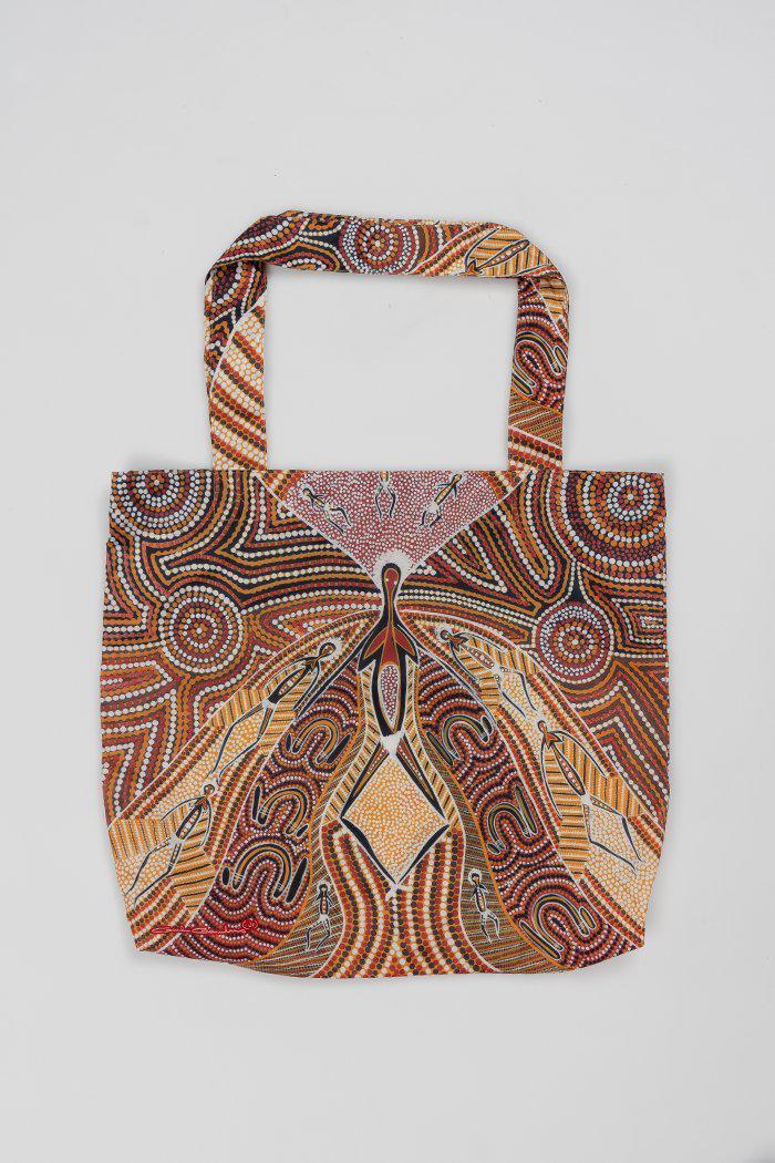 Aboriginal Art Australia-Mother's Strength Fold-Up Reusable Shopping Bag-Yarn Marketplace