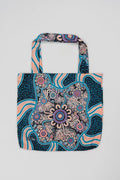 Aboriginal Art Australia-Our Beautiful Country Fold-Up Reusable Shopping Bag-Yarn Marketplace