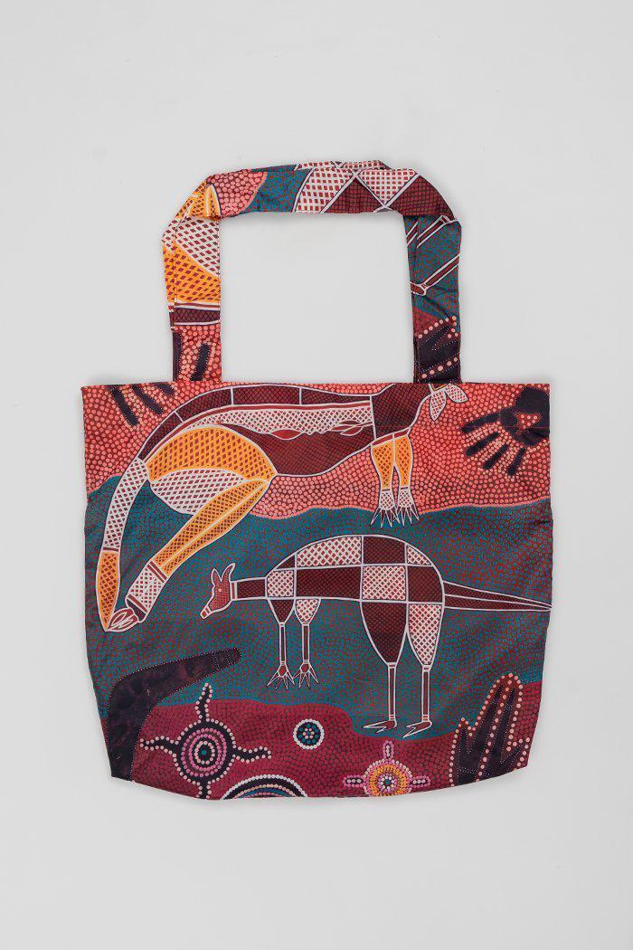 Aboriginal Art Australia-Talaroo Fold-Up Reusable Shopping Bag-Yarn Marketplace