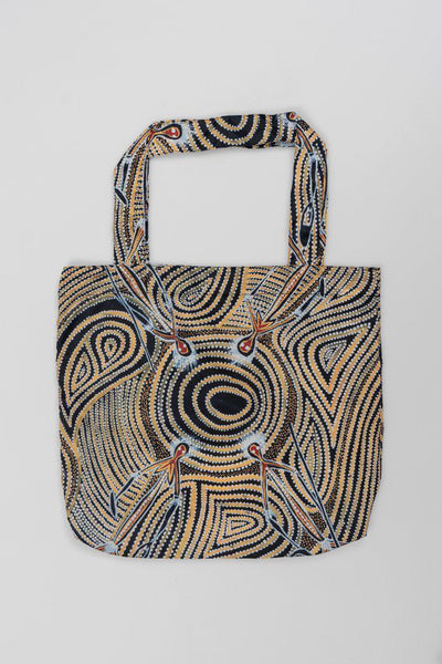 Aboriginal Art Australia-Urban Living Fold-Up Reusable Shopping Bag-Yarn Marketplace