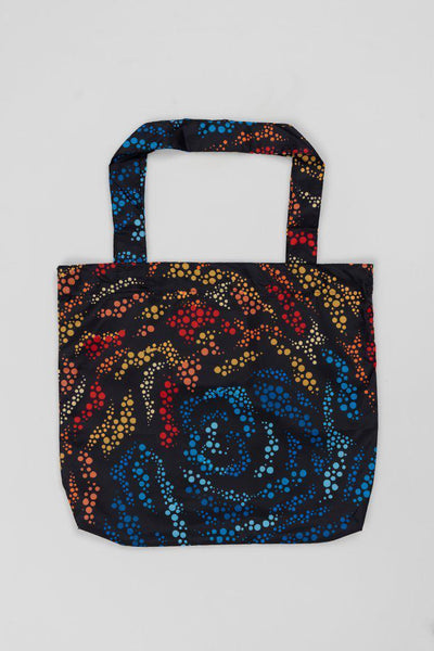 Aboriginal Art Australia-Unification Fold-Up Reusable Shopping Bag-Yarn Marketplace