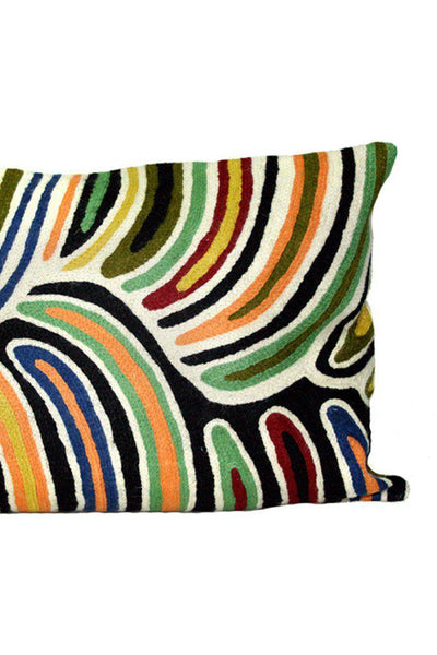 Aboriginal Art Home Decor-Lewis Wool Cushion Cover 30x40 cm-Yarn Marketplace