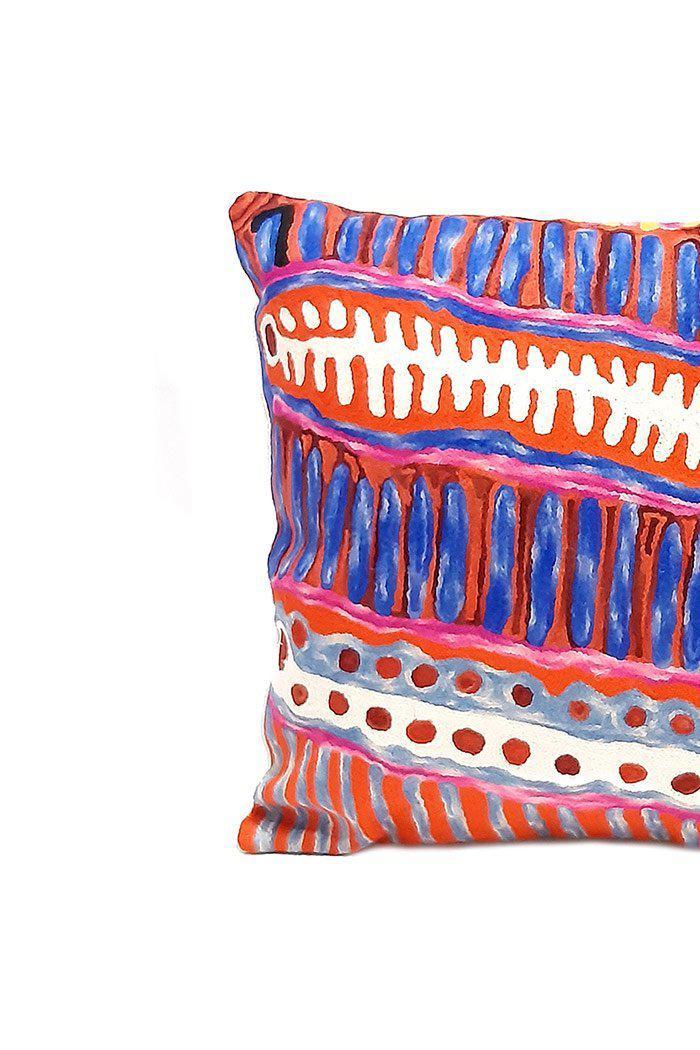 Aboriginal Art Home Decor-Morris Wool Cushion Cover 51x51 cm-Yarn Marketplace
