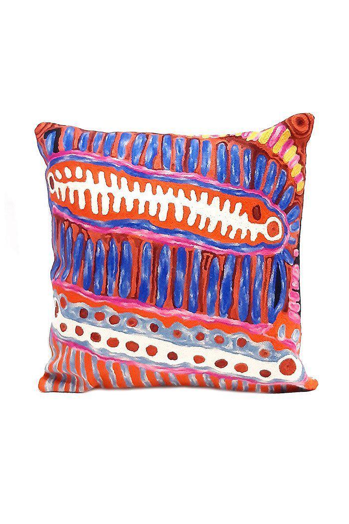 Aboriginal Art Home Decor-Morris Wool Cushion Cover 51x51 cm-Yarn Marketplace