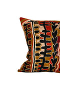 Aboriginal Art Home Decor-Nelson Wool Cushion Cover (Black & Gold) 51x51 cm-Yarn Marketplace