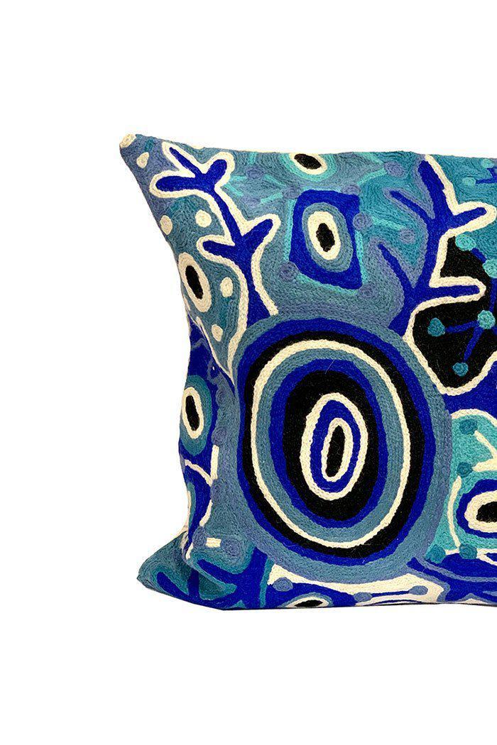 Aboriginal Art Home Decor-Nangala Wool Cushion Cover 51x51 cm-Yarn Marketplace