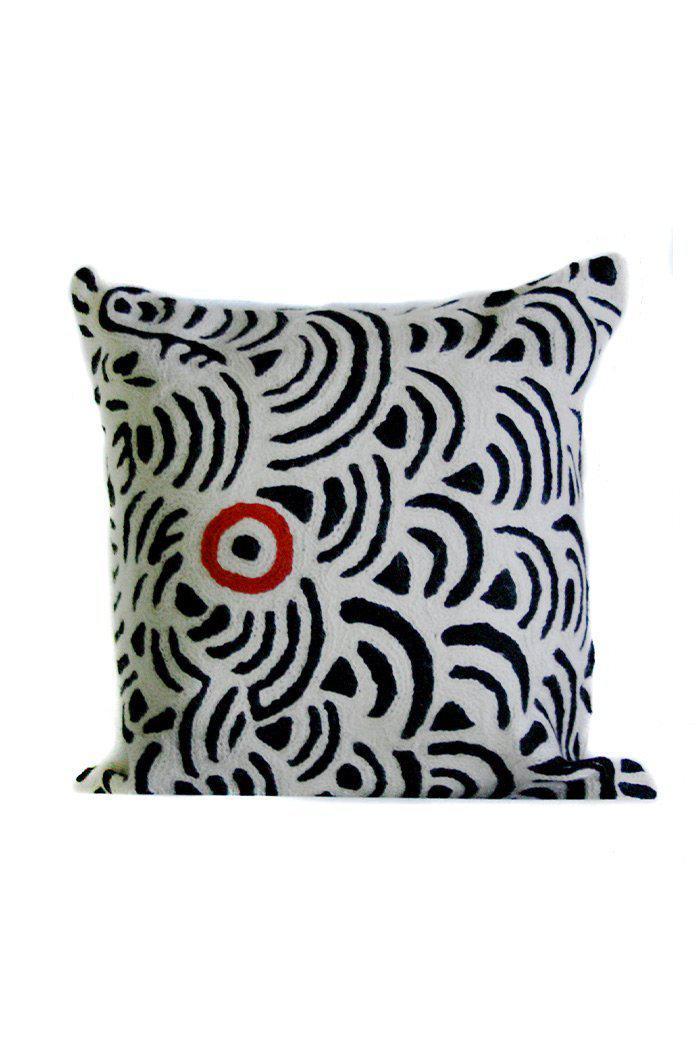 Aboriginal Art Home Decor-Patterson Wool Cushion Cover 40x40 cm-Yarn Marketplace