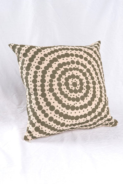 Aboriginal Art Home Decor-Snake Dreaming Linen/Cotton Cushion Cover 40x40 cm-Yarn Marketplace