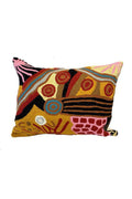 Aboriginal Art Home Decor-Marks Wool Cushion Cover (Yellow) 30x40 cm-Yarn Marketplace