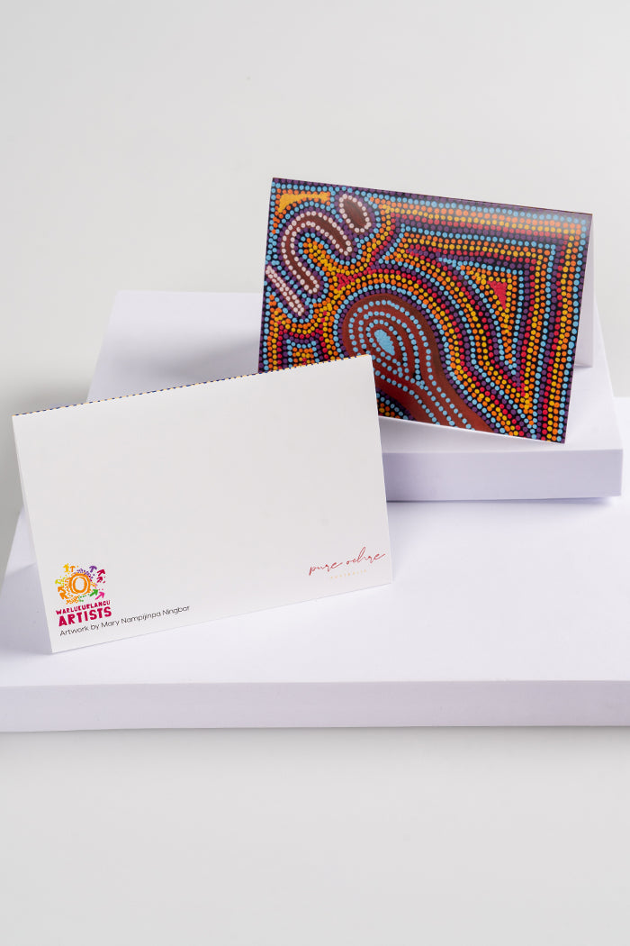 Aboriginal Art Gift Shop-Warlukurlangu Greeting Cards (6 Pack) Theme 2-Yarn Marketplace