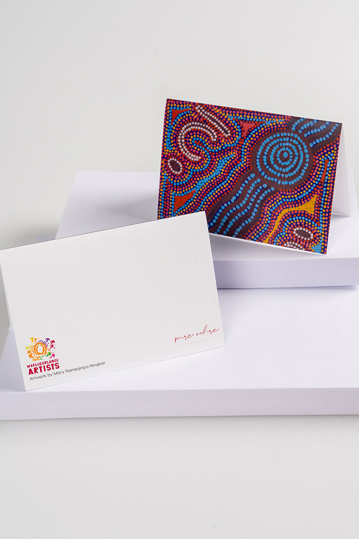 Aboriginal Art Gift Shop-Warlukurlangu Greeting Cards (6 Pack) Theme 2-Yarn Marketplace