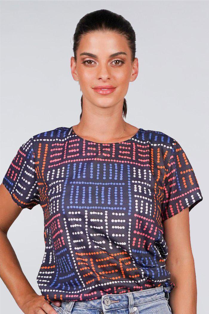 Aboriginal Art Clothing-Bush Food Women's Fashion Top-Yarn Marketplace