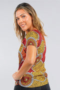 Aboriginal Art Clothing-Community Unity Women's Fashion Top-Yarn Marketplace