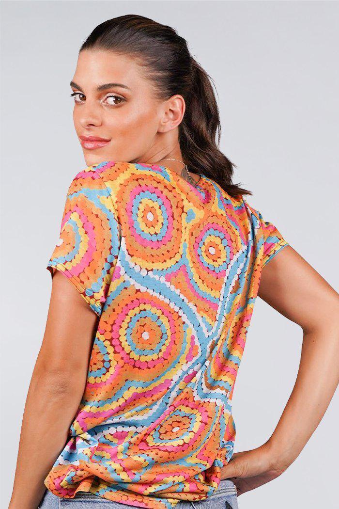 Aboriginal Art Clothing-Nguru Yurntuma-wana Women's Fashion Top-Yarn Marketplace