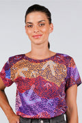 Aboriginal Art Clothing-Yankirri Jukurrpa Women's Fashion Top-Yarn Marketplace