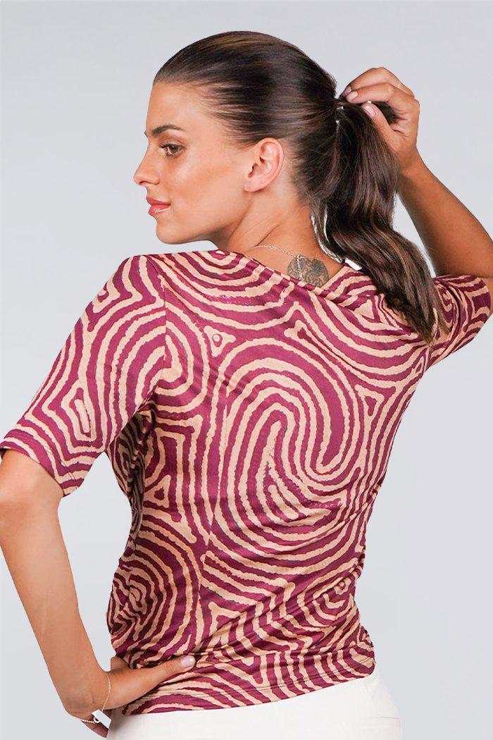 Aboriginal Art Clothing-Ngalyipi Vine Women's Twist Top-Yarn Marketplace