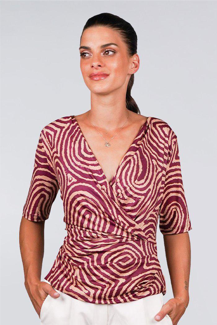 Aboriginal Art Clothing-Ngalyipi Vine Women's Twist Top-Yarn Marketplace