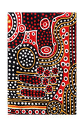 Aboriginal Art Au Online-Kulyuru Wool Floor Rug Red 2x3ft (61x91cm)-Yarn Marketplace