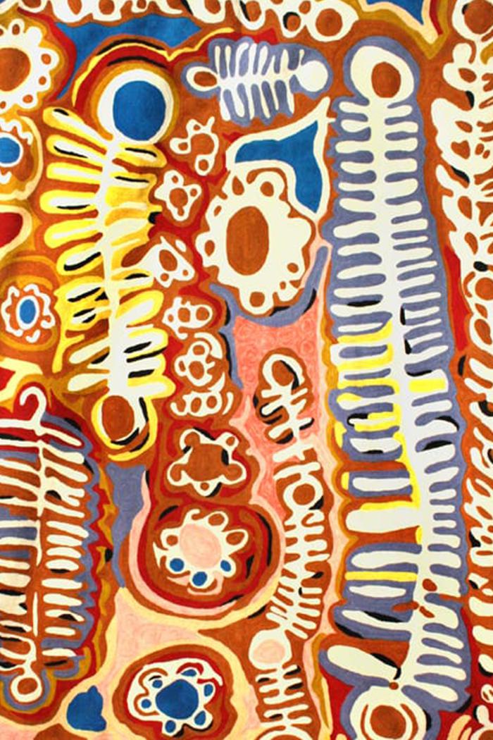 Aboriginal Art Au Online-Malikijarra Jukurrpa Wool Floor Rug 4x6ft (122x183cm)-Yarn Marketplace