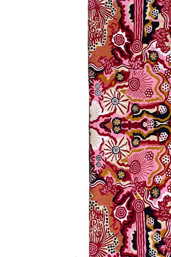 Aboriginal Art Au Online-Marks Wool Floor Runner Rug Pink 76 x 304 cm-Yarn Marketplace